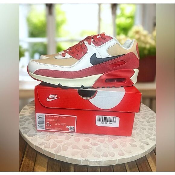 Nike Air Max 90 LTR Leather Sneakers in Limited  “Red Clay”  New In Box - Picture 9 of 13
